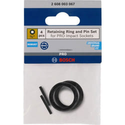 Bague de retenue et goupille Bosch pour douilles pro Impact, 3/4 pouces, 4 pièces - 2608003067