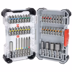 SET extra dur, 43‑pcs. Dans la mallette Pick and Click Le set extra dur, 43‑pcs. Comprend toutes les forets et clés à douille ...