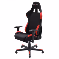 DXRacer OH/FD01/NR, Siège de jeu sur PC, 91 kg, Siège respirant, Dossier rembourré, Noir, Plastique