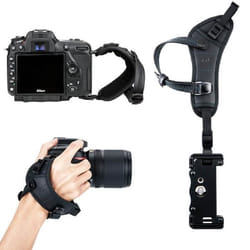 JJC HS-PRO1P - Courroie poignet avec coutures noires pour Appareil photo - Vis universelle 1-4