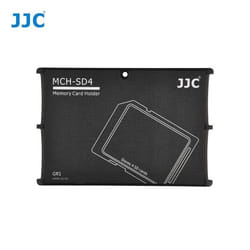 Étui pour Cartes Mémoire - JJC - MCH-SD4GR - Noir - Compatible SD/SDHC/SDXC - Rigide