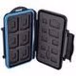 Etui pour cartes mémoires - JJC - MCSTM22A - 22 Rangements - Noir et bleu - ABS rigide