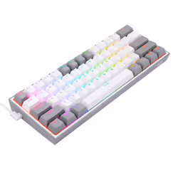 REDRAGON K617-RGB Fizz RGB White/Grey clavier USB Noir - Vue supplémentaire 4