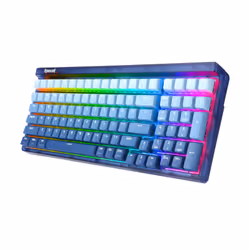 REDRAGON K656WB-RGB-PRO Garen, Avec fil &sans fil, USB + RF Wireless + Bluetooth, Clavier mécanique, Blanc