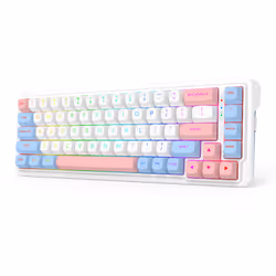 REDRAGON K709WBP-RGB-PRO NOVA, Sans fil, USB + RF Wireless + Bluetooth, Clavier mécanique, Blanc