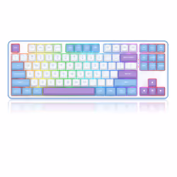 REDRAGON K707WBP-RGB-PRO StarBlade, Sans fil, USB + RF Wireless + Bluetooth, Clavier mécanique, Blanc