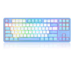 REDRAGON K707WBB-RGB StarBlade, Avec fil &sans fil, USB + RF Wireless + Bluetooth, Clavier mécanique, Blanc
