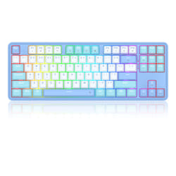 REDRAGON K707WBB-RGB StarBlade clavier USB + RF Wireless + Bluetooth Blanc