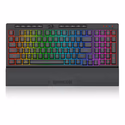 REDRAGON K515RGB-PRO, Avec fil &sans fil, USB + RF Wireless + Bluetooth, Clavier à membrane, Noir