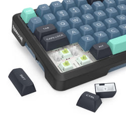 REDRAGON K724GBG-RGB-PRO Behemoth clavier USB + RF Wireless + Bluetooth Gris