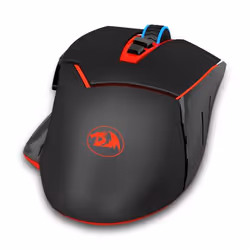 REDRAGON M690, Ambidextre, Optique, RF sans fil, 4800 DPI, Noir, Rouge