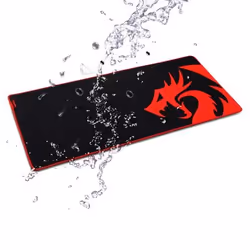 REDRAGON KUNLUN P006A, Noir, Rouge, Image, Fibre, Caoutchouc, Soie, Base antidérapante, Tapis de souris de jeu