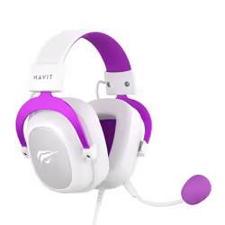 Havit 6950676214154 écouteur/casque Écouteurs Avec fil Arceau Jouer Violet, Blanc