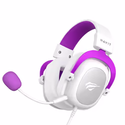 Havit 6950676214154 écouteur/casque Écouteurs Avec fil Arceau Jouer Violet, Blanc - Vue supplémentaire 5