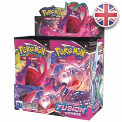 BOOSTER POKEMON LOT 8 BOOSTERS POKEMON EPEE ET BOUCLIER POING DE FUSION SWORD AND SHIELD FUSION STRIKE 72 CARTES VERSION US
