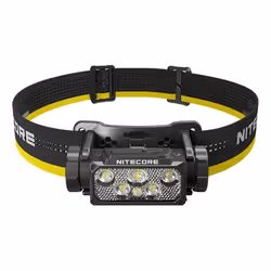 Nitecore HC60 UHE, Lampe frontale, Noir, Jaune, Aluminium, Polycarbonate (PC), Boutons, 2 m, 2 m