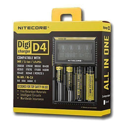 Chargeur de batterie - Nitecore - D4 - Universel - Noir/Jaune - LCD