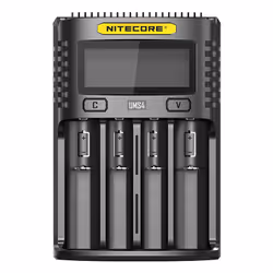 Nitecore UMS4, Phosphate de fer lithié (LiFePo4), Lithium-Ion (Li-Ion), Nickel-Cadmium (NiCd), Hybrides..., AA, AAA, AAAA, C, ...