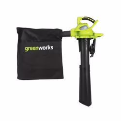 Greenworks GD40BV, Souffleur à main, 185,08 km/h, Noir, Vert, Souffleuse / Aspirateur, 90 dB, 45 L