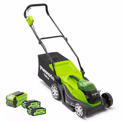 Tondeuse à gazon Greenworks G40LM35K2x; 40 V; 2x2,0 Ah accu.