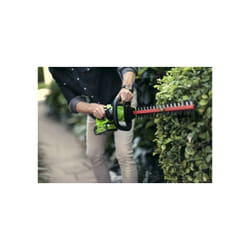 Greenworks- G40HT61K2, Taille-Haie à Batterie, Lames Double Action 61 cm, Coupe jusqu'à 27 mm d'Épaisseur, 3000 tr/min, Batterie 40V 2Ah et Chargeur,