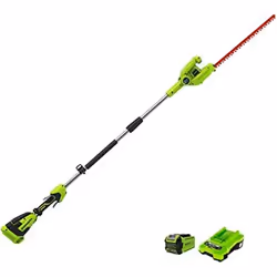Taille-haie télescopique Greenworks G40PHAK2; 40 V; 1x2,0 Ah; 51 cm longueur; sans fil