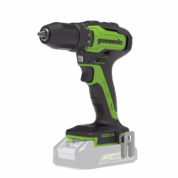 Greenworks 3704007, Tournevis électrique, Poignée de pistolet, Noir, Vert, Sans brosse, Attache de ceinture, 35 N·m