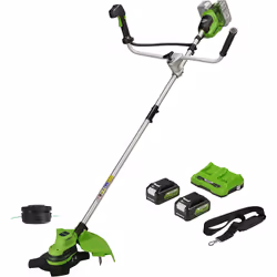 Coupe-gazon Greenworks GD24X2BCBK4x; 2x24 V; 2x4,0 Ah accu.