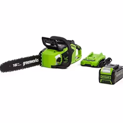 Tronçonneuse Greenworks GD24X2CS36K4x; 2x24 V; 2x4,0 Ah; 36 cm bande