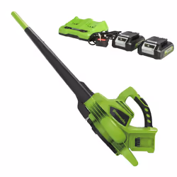 Souffleur de feuilles sans fil Greenworks GD24X2BVK4X; 2x24 V; 2x4,0 Ah accu.