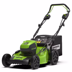 Greenworks GD60LM51SP, Tondeuse à gazon poussée, 1200 m², 51 cm, 2,5 cm, 8 cm, 55 L