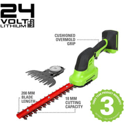 Greenworks 1600607VA cisaille sans fil 12 cm 24 V Lithium-Ion (Li-Ion) Noir, Vert