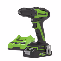 Greenworks 3704007UA, Tournevis électrique, Poignée de pistolet, Noir, Vert, Sans brosse, Attache de ceinture, 35 N·m