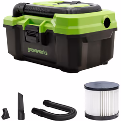 Nettoyeur sec-humide Greenworks G24WDV; 24 V (sans batterie et chargeur)
