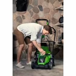 Greenworks 2516107 tondeuse à gazon Marcher derrière un tracteur tondeuse Batterie Noir, Vert - Vue supplémentaire 4