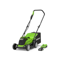 Greenworks - Tondeuse à gazon poussée Brushless 33cm 24V Batterie 2,0Ah - Chargeur - GD24LM33K2