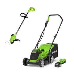 Greenworks GD24LM33LT25K4 tondeuse à gazon Tondeuse à gazon poussée Batterie Vert