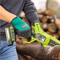 Tronçonneuse Greenworks G24MCS10K2; 24 V; 1x2,0 Ah accu.