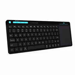 Rii Mini K18, Sans fil, RF sans fil, Clavier à membrane, QWERTY, Noir