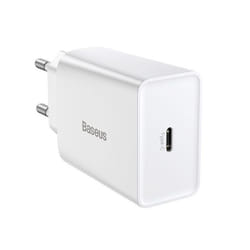 Baseus Speed Mini Smartphone Blanc Secteur Charge rapide Intérieure