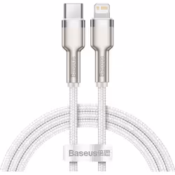 Baseus Cafule, 1 m, Lightning, USB C, Mâle, Mâle, Blanc