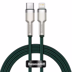 Baseus Cafule, 1 m, Lightning, USB C, Mâle, Mâle, Vert