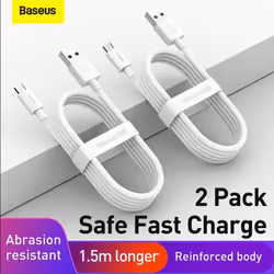 Baseus TZCAMZJ-02 câble USB 1,5 m USB A Micro-USB B Blanc