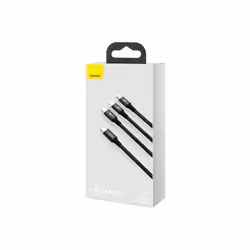 Baseus Rapid 3-in-1 câble USB 1,5 m USB A USB C/Micro USB A/Lightning Noir