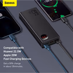 Baseus PPIMDA-D01 banque d'alimentation électrique Polymère 20000 mAh Noir - Vue supplémentaire 5