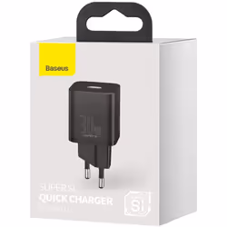 Baseus CCSUPJ01 chargeur d'appareils mobiles Universel Noir Secteur Charge rapide Intérieure