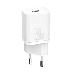 Baseus CCSUP-J02 chargeur d'appareils mobiles Universel Blanc Secteur Charge rapide Intérieure