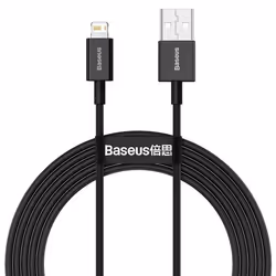 Baseus CATLYS-A01, 2 m, USB A, USB C/Lightning, Noir