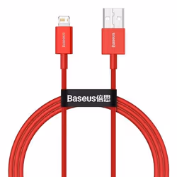 Baseus Kabel USB-C do Lightning Superior Series, 20W, PD, 2m (czarny), 2 m, USB A, USB C/Lightning, Rouge