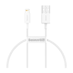 Baseus Câble de Charge et Transfert USB-Lightning 2,4A - 25cm Blanc